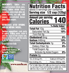 SACLA Spicy Arrabbiata Cherry Tomato Red Pasta Sauce | No Added Sugar | 24 oz