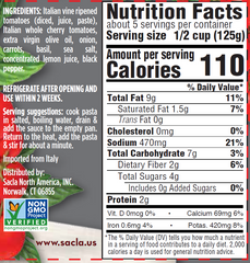 SACLA Cherry Tomato & Basil Red Pasta Sauce | No Added Sugar | 24 oz