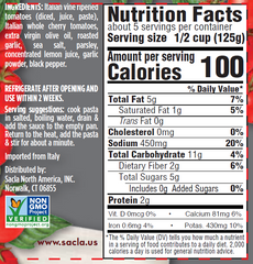 SACLA Cherry Tomato & Roasted Garlic Red Pasta Sauce | No Added Sugar | 24 oz