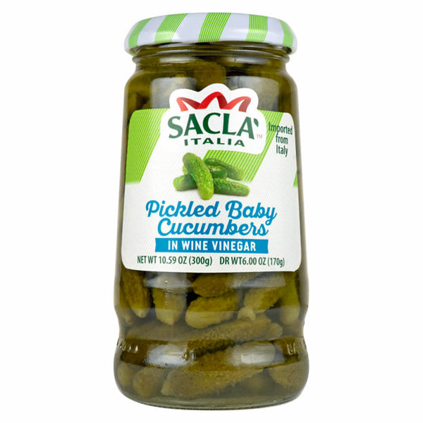 SACLA Pickled Baby Cucumbers in Wine Vinegar | 10.6 oz