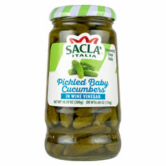 SACLA Pickled Baby Cucumbers in Wine Vinegar | 10.6 oz