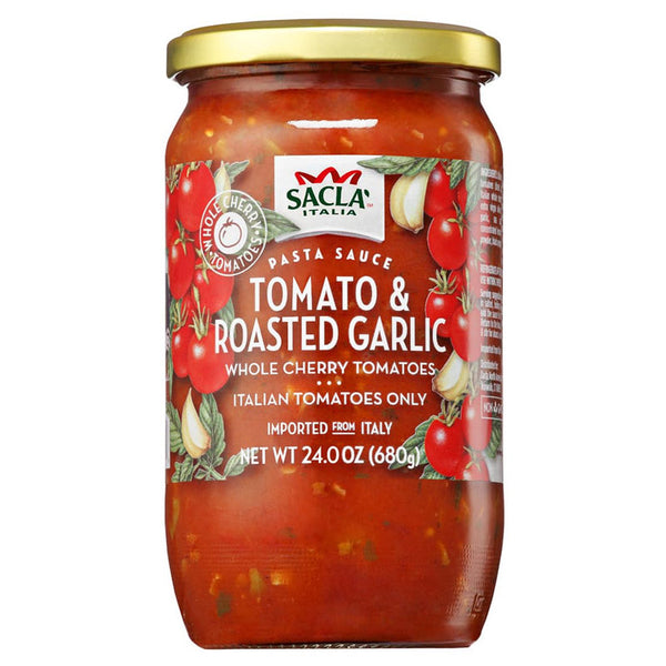 SACLA Cherry Tomato & Roasted Garlic Red Pasta Sauce | No Added Sugar | 24 oz