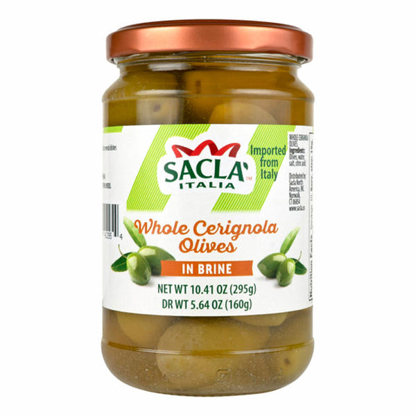 SACLA Whole Bella di Cerignola Olives in Brine | 10.4 oz