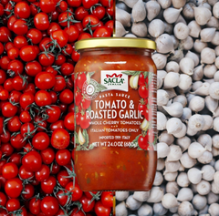 SACLA Cherry Tomato & Roasted Garlic Red Pasta Sauce | No Added Sugar | 24 oz
