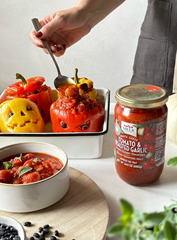 SACLA Cherry Tomato & Roasted Garlic Red Pasta Sauce | No Added Sugar | 24 oz